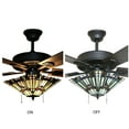 thumbnail image 5 of River of Goods 52" Geometric Abstraction Stained Glass LED Ceiling Fan with Light, 5 of 10