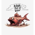 thumbnail image 5 of A Fish Out of Water Humor Adult White Long Sleeve Hoodie-Medium, 5 of 6