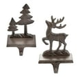 thumbnail image 1 of Sungmor Soportes p/Calcetín de Navidad, 2 pzas ganchos de repisa de hierro fundido, decoración del hogar y regalos de temporada; colgadores antideslizantes y resistentes con patrón de árbol y reno, 1 of 8