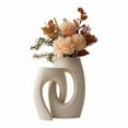 thumbnail image 6 of European-style Instagram-worthy white ceramic art vase, high-end floral arrangement ornament, cross-border e-commerce., 6 of 6