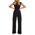 thumbnail image 1 of Women Fashion Playsuits Jumpsuit Denim Daily High Waisted Sleeveless Back Heart Pattern Turtle (X3-Black, XXXXL), 1 of 5