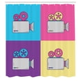 thumbnail image 2 of Ambesonne Film Theme Shower Curtain, Camera Vintage 90s Style, 69"Wx70"L, Multicolor, 2 of 4
