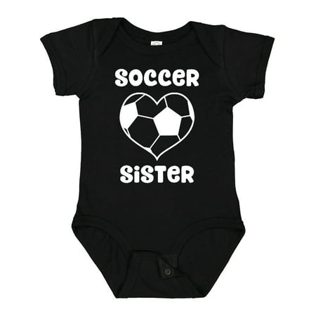 

Inktastic Heart Soccer Sister Gift Baby Girl Bodysuit