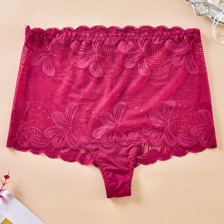 Yuwull Lace Thongs For Women Plus Size Sexy Underwear T Back Stretch Womens Thongs Underwear Soft Breathable Briefs