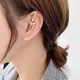 thumbnail image 3 of Women Ear Climber Lightning Crystal Snowflake Ear Wrap Crawler Leaf Ear Crawler, 3 of 10