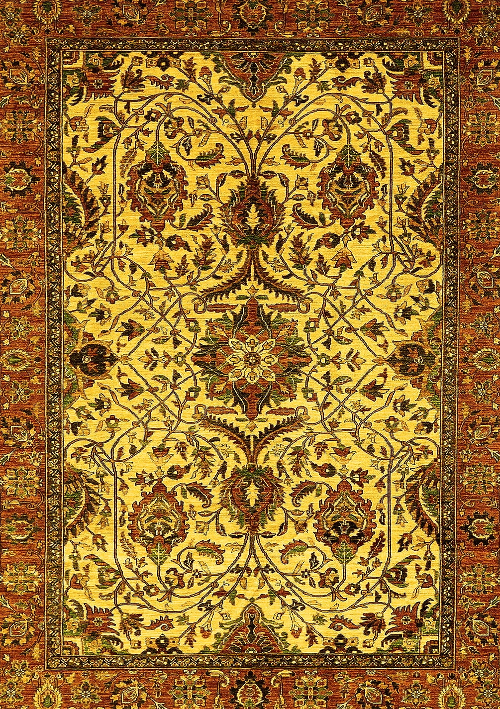 Yellow Rectangular Rug Ahgly Company Indoor Rectangle Abstract Yellow Modern Area Rugs, 2' x 3 ...