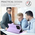 thumbnail image 4 of Allytechgroup for Apple iPhone 14 Pro Case Wallet, Retro PU Leather Slim Fit Business Style Magnetic Closure Cards Slots RFID Blocking Phone Case for Women Men, Purple, 4 of 6