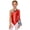 Red, variant on Kids Girls Shiny Metallic One Shoulder Tassels Cow Print Flared Sleeves Gymnastics Leotard for Dance Performance Black 12