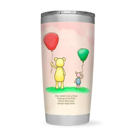 

Pooh Bear W Balloons Tumbler -Smartprints Designs 20 oz Stainless Steel Tumbler