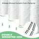 thumbnail image 5 of Cortinas de ducha extralargas de 96 pulgadas, 72 x 96 pulgadas, cortinas de ducha de tela a rayas de chevrón con mechones blancos para baño, juego de cortinas de ducha de tela impermeables modernas y, 5 of 5
