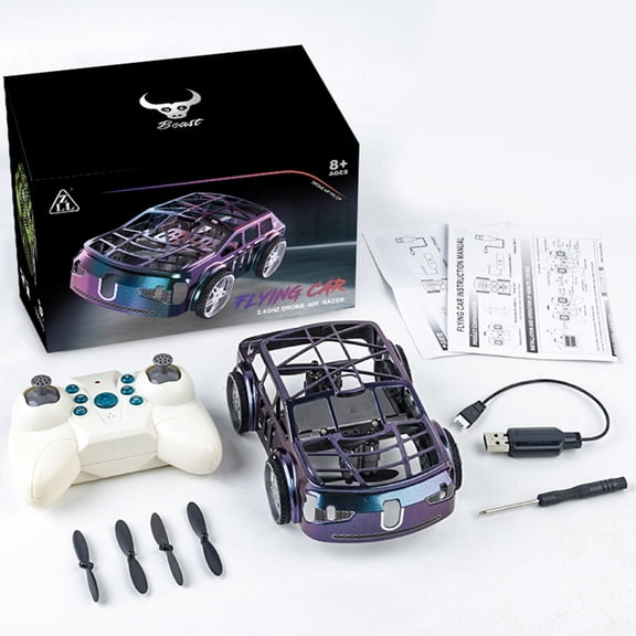 2-in-1 Flying RC Car Drone, SG900PRO Air-Ground Dual-Mode Flying and Driving RC Car with Intelligent Colorful LED Lights for Indoor And Outdoor Play, Suitable for Beginner Adults (Two Batteries)