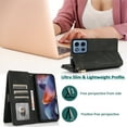 thumbnail image 6 of Asuwish Phone Case for Motorola Moto G 5G 2025 Wallet Mobile Accessories Credit Cash Cell Cover with Tempered Glass Screen Protector Flip Zipper Stand Card Holder Slot G5G 5 G G5 Women Men Black, 6 of 8