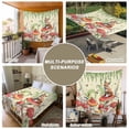 thumbnail image 6 of Mushroom Fox Large Tapestry for Bedroom Wall Hanging Tapestry, Green Leaf Butterfly Red Retro Plant Ceiling Backdrop Tapestries Poster Blanket Wall Decor for Teens Room Living Room Dorm 86" x 104", 6 of 8