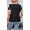thumbnail image 4 of Blusas Informales de Negocios para Mujer, Blusas Elegantes de Verano, Lindas Camisas de Corta, Conjuntos de Trabajo Modernos. Negro L, 4 of 7