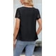 thumbnail image 4 of Blusas Informales de Negocios para Mujer, Blusas Elegantes de Verano, Lindas Camisas de Corta, Conjuntos de Trabajo Modernos. Negro S, 4 of 7