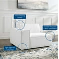 thumbnail image 6 of Modway Restore Polyester Fabric Right-Arm Sectional Sofa Chair in White, 6 of 6