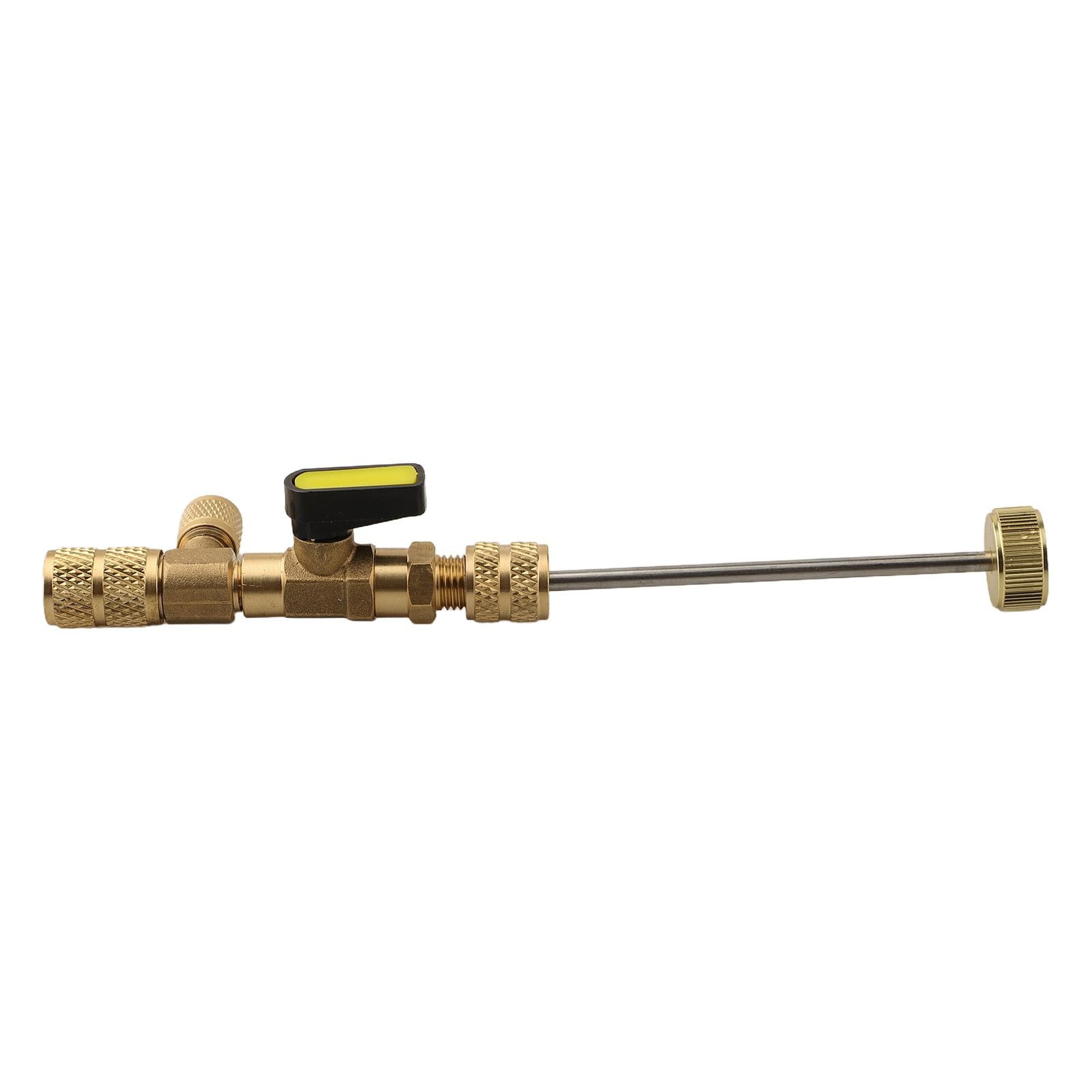 Clupup 1 Set R410A R22 Valve Core Remover Installer Tool With Dual Size 1/4 & 5/16 Port For R404A R407C R134A R12 R32 HVAC Systems