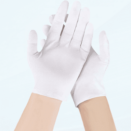 Moisturizing Gloves, White Cotton Gloves for Dry Hands, Eczema Gloves Overnight, Lotion Gloves for Men and Women, White Cotton Inspection Gloves, Hand SPA Gloves (5Pairs/10Pcs)