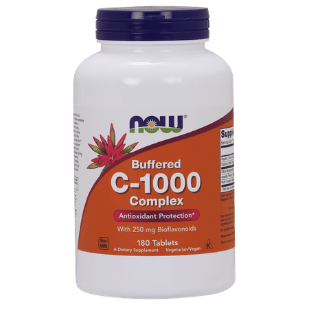 Country Life Buffered Vitamin - NOW C-1000 Tablets, 180 Ct