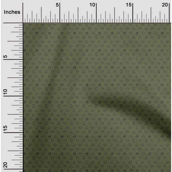 oneOone Viscose Chiffon Olive Green Fabric Owl Bird Quilting Supplies Print Sewing Fabric By The Yard 42 Inch Wide