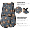 thumbnail image 4 of Dailycode Double Sided Oven Mitt with Loop Heat Resistant Kitchen Long Potholders 7" x 35" Vintage Rugby Star, 4 of 6