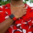 thumbnail image 2 of Red Raiders Engraved Silicone Unisex Watch Band for Apple Watch - 42/44/45/49mm(46mm Series 10/11) Red by Affinity Bands, 2 of 4