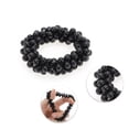 thumbnail image 3 of NOMADIC NOOK Fashion Faux Pearls Hair Elastic Band 3 Pcs Champagne Black Gray, 3 of 5