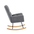 thumbnail image 5 of Nursery Rocking Chair Teddy Upholstered Glider Chair with High Backrest Armchair For Living Room Bedroom, 5 of 6