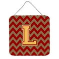 thumbnail image 1 of Letter L Chevron Garnet & Gold Wall or Door Hanging Prints, 1 of 1
