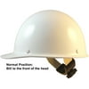 MSA Skull Guard Hard Hat - Fiberglass Cap Style With Swing Suspension - Custom White Color
