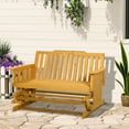 thumbnail image 3 of 2 Backyard Glider With Comfortable And Stable Base Garden Porch Seat Classic Look, 3 of 4