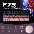thumbnail image 2 of Teclado inalámbrico para juegos EPOMAKER X AULA F75 75% negro rosa, 2 of 8