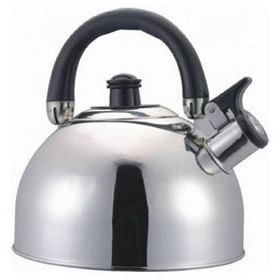 Lifetime Stovetop Whistling Tea Kettle - Stainless Steel, Mirror Polished - 2.3 Qt, Silver