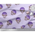 thumbnail image 2 of Soimoi Modal Satin Fabric Leaves & Floral Block Fabric Prints by Yard 42 Inch Wide, 2 of 3