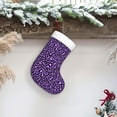 thumbnail image 5 of Cauagu Purple Leopard for Christmas Stockings,1-Pack Large Xmas Stocking Holiday and Farmhouse Stocking Fit for Christmas Holiday Party Decoration(17.7*11 Inch), 5 of 7