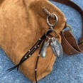 thumbnail image 3 of RYUJNDK Lightweight Alloy Keyring With Synthetic Feathered And Beaded Tassels Fashionable Portable Bag Charm Decoration, 3 of 8