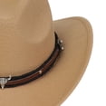 thumbnail image 5 of Baby Toddler Bucket Hat for Infant Boys Girls Kids Breathable Sun Hat with Chin Strap Childrens Woolen Hat With UpturnedCowboy Hat Head Accessory Solid Color Top Hat Wide Brimmed Hat, 5 of 7