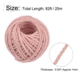 thumbnail image 2 of Uxcell 82ft Jute Twine 0.04inch 3 Ply Natural String for DIY Crafts Pink, 2 of 7