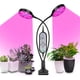 thumbnail image 1 of Luz de cultivo para plantas, 156 luces LED de espectro completo para cultivo de plantas de interior, luz de cultivo de 2 cabezales con temporizador de 4/8/12 h, 3 modos de iluminación, 5 niveles de at, 1 of 5