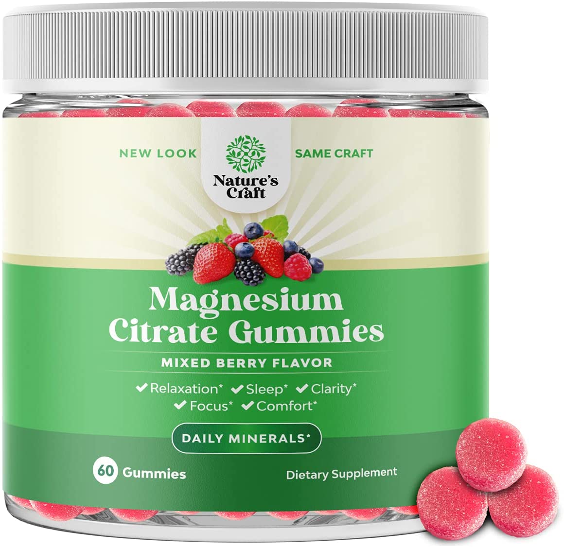 Potent Chewable Magnesium Citrate Gummies Calming Magnesium Gummies