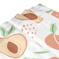 thumbnail image 6 of LNWH Waterproof Shower Curtain, Polyester Abstract Watercolor Peach Doodle Art Pattern Bathroom Shower Curtains Sets with 12 Shower Curtain Hooks, 72x72 Inches, 6 of 8