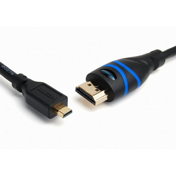 BlueRigger Câble Micro HDMI vers HDMI Haute Vitesse (6 Pieds, 4K 60Hz Ultra HD, Noir)