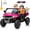 Pink, variant on Joyracer 4WD 24 Volt Ride on Toys, 800W Ride on Truck for Kids, 2 Seater Power Car Wheels w/ Dump Bed & Shovel, Ride on UTV w/Remote Control, Bluetooth, LED Lights, Black