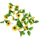 thumbnail image 4 of Guirnalda de girasol artificial de 18 cabezas, simulación de flor, vid, colgante de pared, plástico, flor falsa, ratán, amarillo seitruly HA8325-03B, 4 of 6