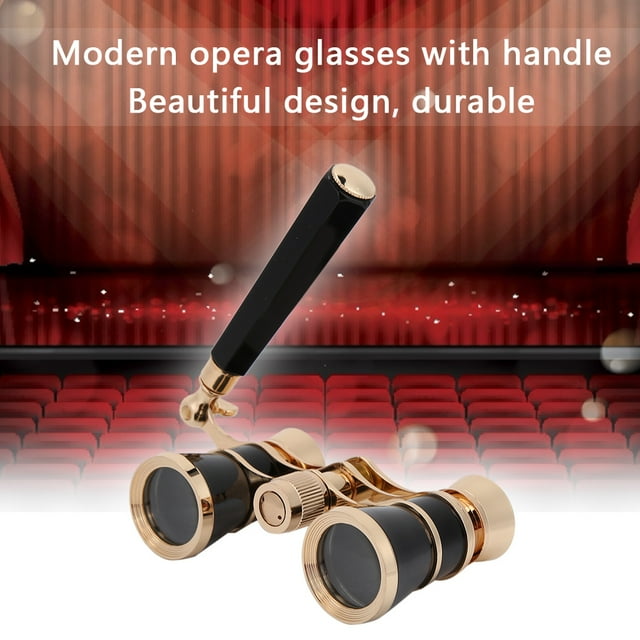 Opera Glasses Binoculars, 3X25 Theater Glasses Telescope With Foldable Handle, Mini Binocular Compact Lightweight For Concert Theater Opera Travel Sightseeing