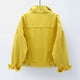 thumbnail image 4 of Chaqueta de mezclilla para mujer Abrigos de primavera y otoño Chaqueta de mezclilla de manga larga sólida cálida Prendas de abrigo Odeerbi ODB-3, 4 of 6