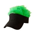 thumbnail image 3 of Segolike Men's Novelty Spiked Hair Visor with Wig Peaked Baseball Hat for Photography Green, 3 of 8