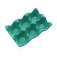thumbnail image 2 of 6 Grids Egg Holder Ceramic Anti-Slip Egg Box Refrigerator Shockproof Egg Storage Box (Green), 2 of 8