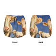 thumbnail image 3 of Balery Cows Cattles Pantalones cortos deportivos para mujer con forro y dos bolsillos, elásticos, para entrenamiento, gimnasio, yoga-Large, 3 of 7