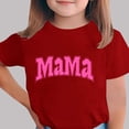 thumbnail image 2 of Zpanxa T-Shirts pour Tout-Petites Fille Imprimé Fête des Mères Col Rond Manches Courtes Haut Polyester Spandex 7-8 Ans, 2 of 5